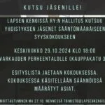 kutsu syyskokoukseen